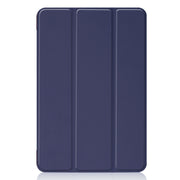 Custer Texture Horizontal Flip Smart PU Leather Case for iPad Mini 4 / Mini 5, with Sleep / Wake-up Function & Three-folding Holder (Blue)