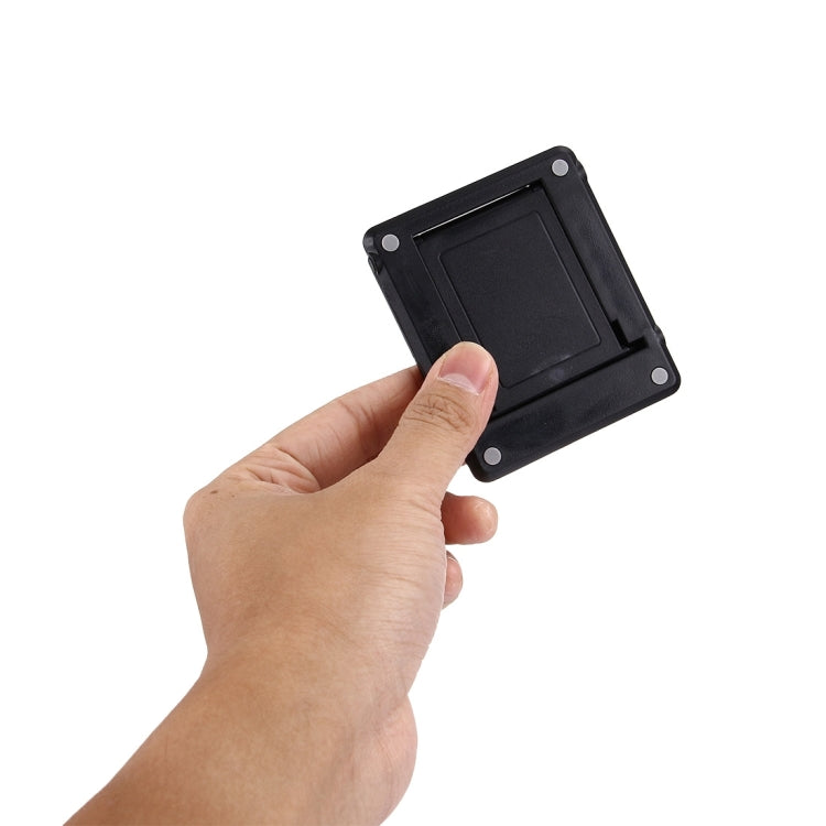 Universal Foldable Mini Phone Holder Stand, Size: 8.3 x 7.1 x 0.7 cm, For iPhone, Samsung, Huawei, Xiaomi, HTC and Other Smartphone, Tablets(Black) - Desktop Holder by PMC TechLife | Online Shopping South Africa | PMC TechLife