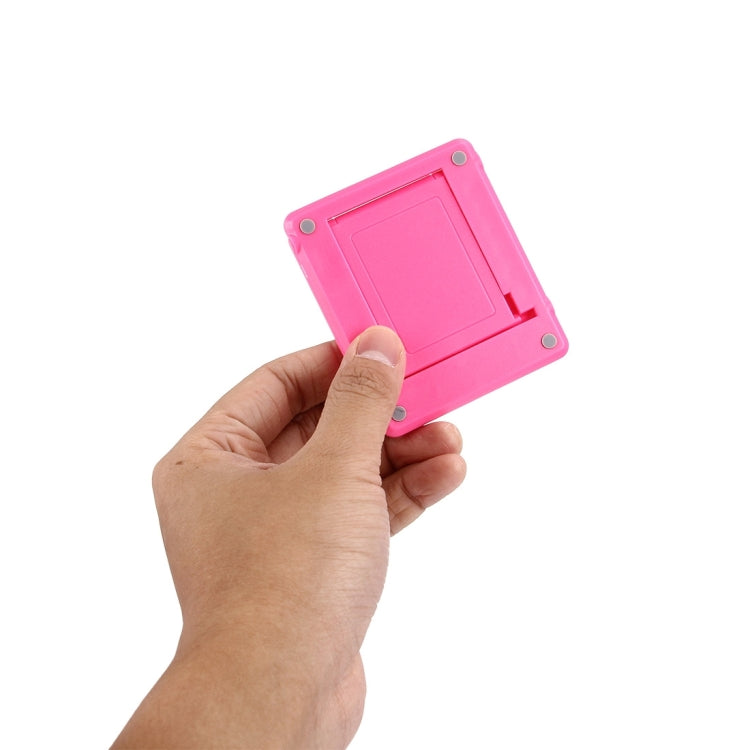 Universal Foldable Mini Phone Holder Stand, Size: 8.3 x 7.1 x 0.7 cm, For iPhone, Samsung, Huawei, Xiaomi, HTC and Other Smartphone, Tablets(Pink)
