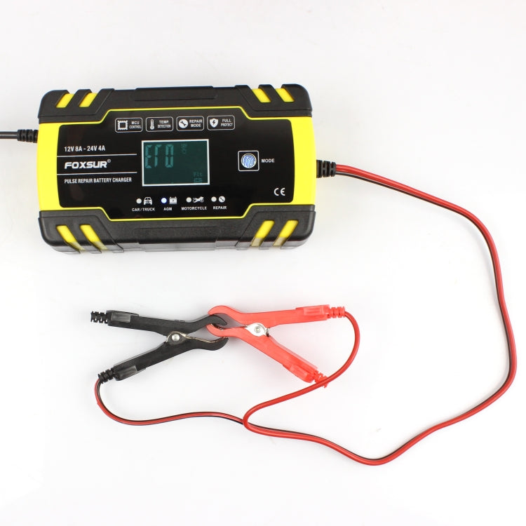 FOXSUR 12V-24V Car Motorcycle Truck ABS Repair Battery Charger AGM Charger, UK Plug - free shipping - PMC TechLife - Order now!