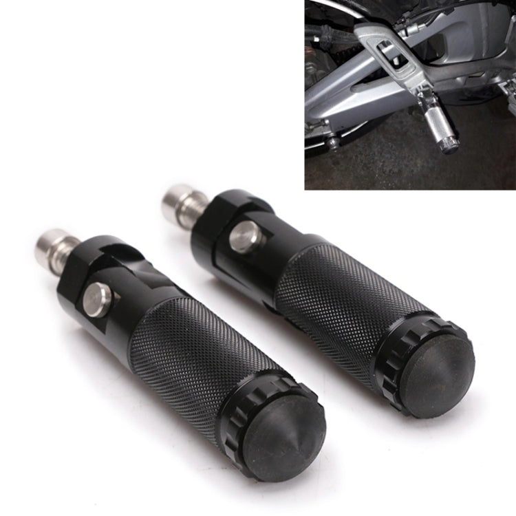 Speedpark 1 Pair Universal Folding Footrests Footpegs Foot Rests Pegs Rear Pedals Set 8mm Install Bolts (Black) - Others by Speedpark | Online Shopping South Africa | PMC Jewellery | Buy Now Pay Later Mobicred