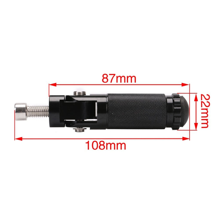 Speedpark 1 Pair Universal Folding Footrests Footpegs Foot Rests Pegs Rear Pedals Set 8mm Install Bolts (Black) - Others by Speedpark | Online Shopping South Africa | PMC Jewellery | Buy Now Pay Later Mobicred