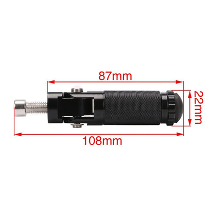 Speedpark 1 Pair Universal Folding Footrests Footpegs Foot Rests Pegs Rear Pedals Set 8mm Install Bolts (Black) - Others by Speedpark | Online Shopping South Africa | PMC Jewellery | Buy Now Pay Later Mobicred