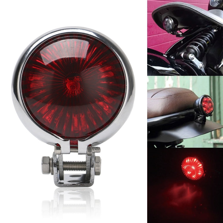 Speedpark 12V Motorcycle Modified Tail Light Brake Light for Harley(Silver+Red) - free shipping - PMC TechLife - Order now!