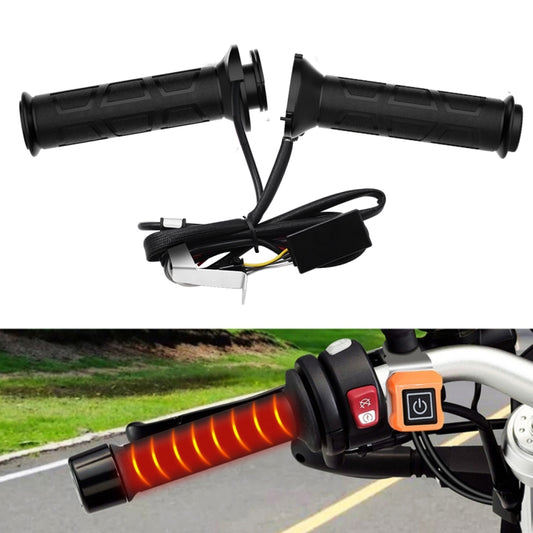 WUPP CS-095D1 Motorcycle Modified Adjustable Temperature Silicone Universal Electric Heating Hand Cover Heated Grip Handlebar(Black) - free shipping - PMC Jewellery - Order now!