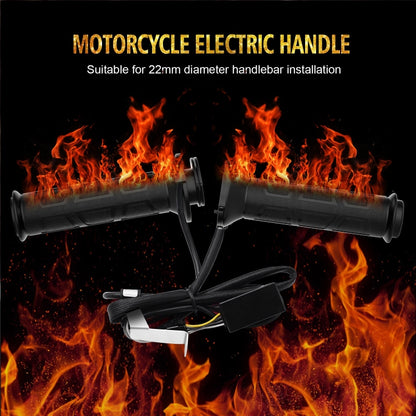 WUPP CS-095D1 Motorcycle Modified Adjustable Temperature Silicone Universal Electric Heating Hand Cover Heated Grip Handlebar(Black) - free shipping - PMC Jewellery - Order now!