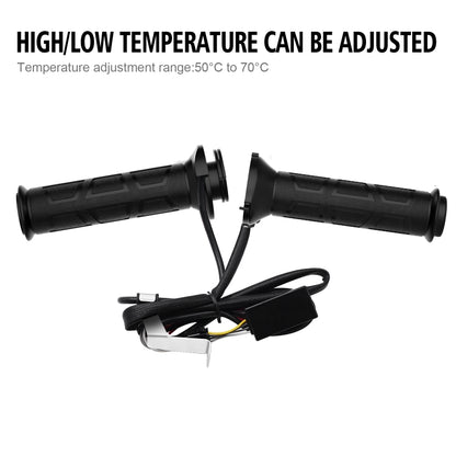 WUPP CS-095D1 Motorcycle Modified Adjustable Temperature Silicone Universal Electric Heating Hand Cover Heated Grip Handlebar(Black) - free shipping - PMC Jewellery - Order now!