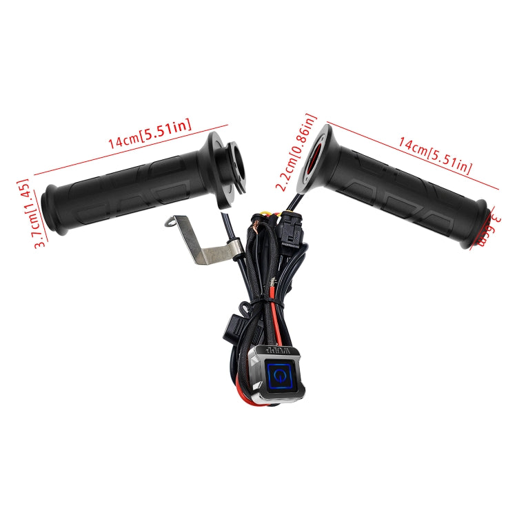 WUPP ZH-983C1 Motorcycle Modified Intelligent Electric Heating Hand Cover Heated Grip Handlebar with Three Gear Temperature Control(Black) - free shipping - PMC TechLife - Order now!