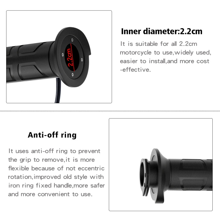 WUPP ZH-983C1 Motorcycle Modified Intelligent Electric Heating Hand Cover Heated Grip Handlebar with Three Gear Temperature Control(Black) - free shipping - PMC TechLife - Order now!