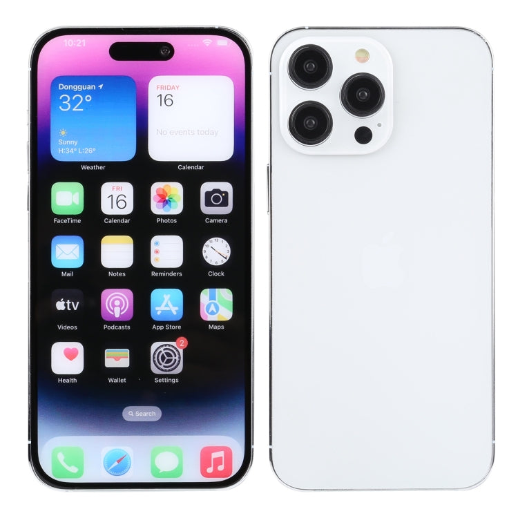 For iPhone 14 Pro Max Color Screen Non-Working Fake Dummy Display Model (Silver)