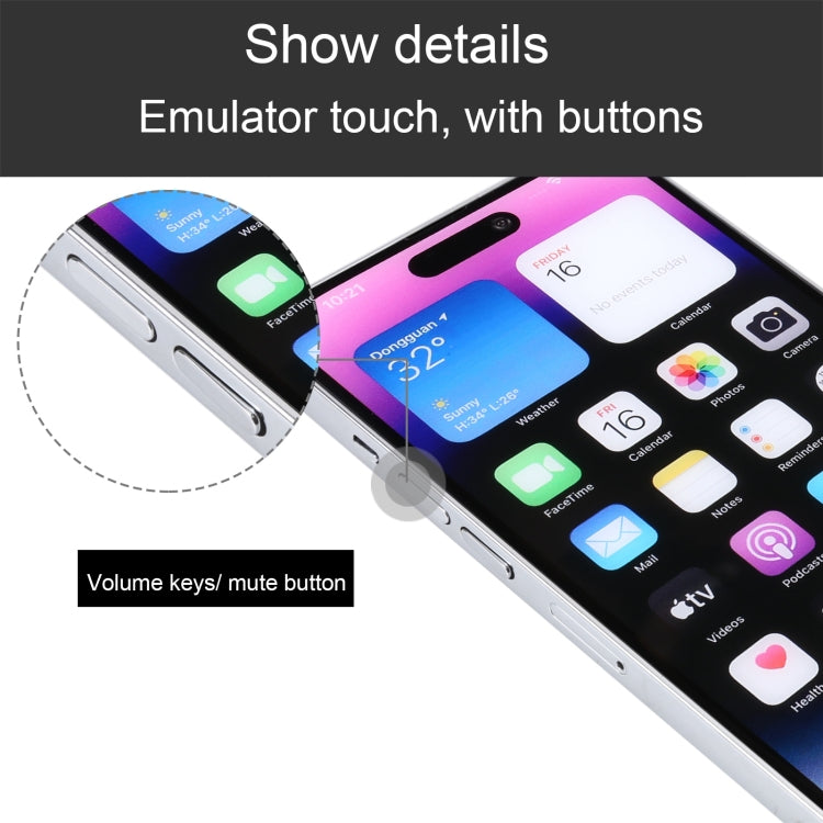 For iPhone 14 Pro Max Color Screen Non-Working Fake Dummy Display Model (Silver)