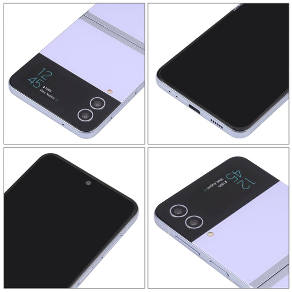 For Samsung Galaxy Z Flip4 Black Screen Non-Working Fake Dummy Display Model (Purple)