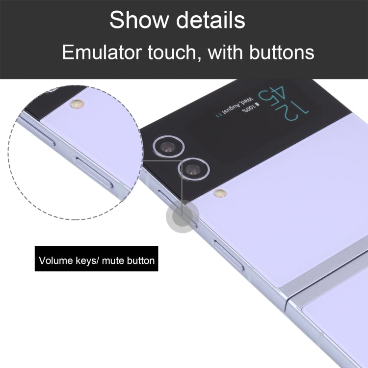 For Samsung Galaxy Z Flip4 Black Screen Non-Working Fake Dummy Display Model (Purple)