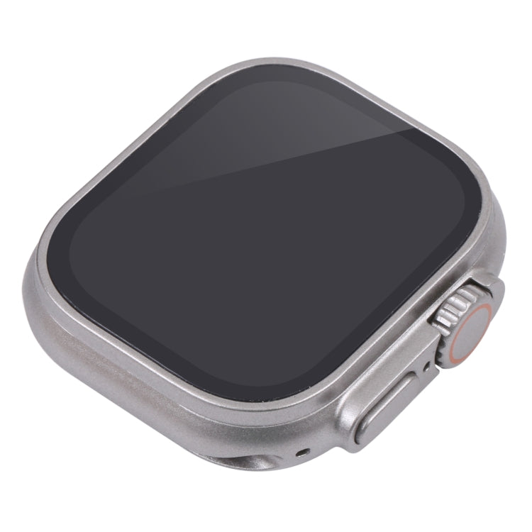 For Apple Watch Ultra 49mm Black Screen Non-Working Fake Dummy Display Model, For Photographing Watch-strap, No Watchband (Silver)