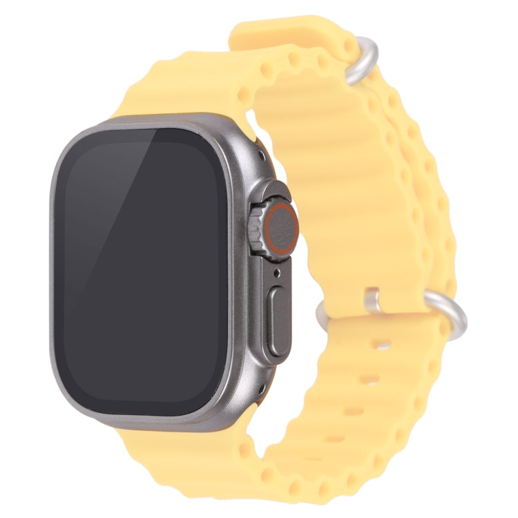For Apple Watch Ultra 49mm Black Screen Non-Working Fake Dummy Display Model, For Photographing Watch-strap, No Watchband (Silver)