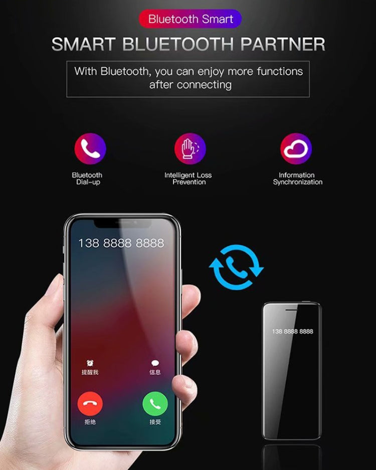SATREND S10 Card Mobile Phone, 2.4 inch Touch Screen, MTK6261D, Support Bluetooth, FM, GSM, Dual SIM(Black) - free shipping - PMC Jewellery - Order now!