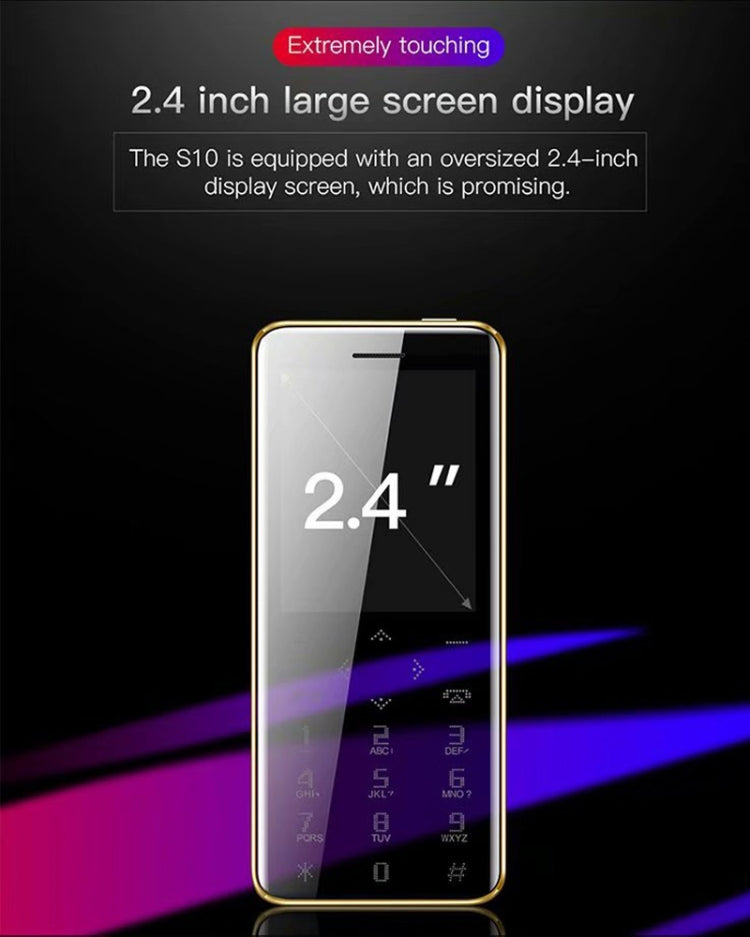 SATREND S10 Card Mobile Phone, 2.4 inch Touch Screen, MTK6261D, Support Bluetooth, FM, GSM, Dual SIM(Black) - free shipping - PMC Jewellery - Order now!