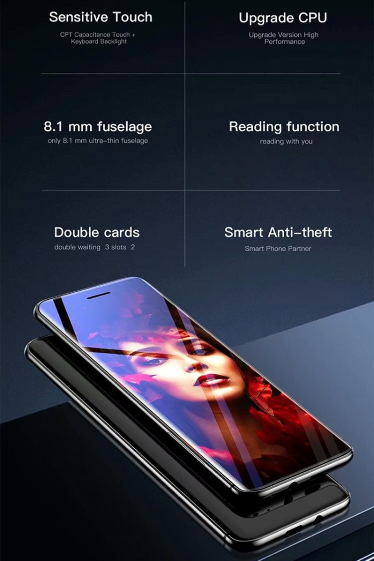 SATREND S10 Card Mobile Phone, 2.4 inch Touch Screen, MTK6261D, Support Bluetooth, FM, GSM, Dual SIM(Black) - free shipping - PMC Jewellery - Order now!