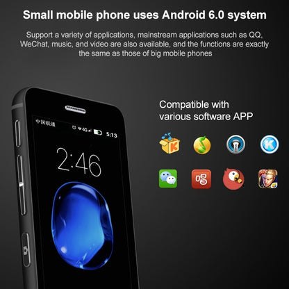 MELROSE S9X, 1GB+8GB+32GB TF, Support Google Play, 2.45 inch, Android 5.1 MTK6580 Quad Core, Support Bluetooth / WiFi, Network: 3G(Black) - free shipping - PMC Jewellery - Order now!