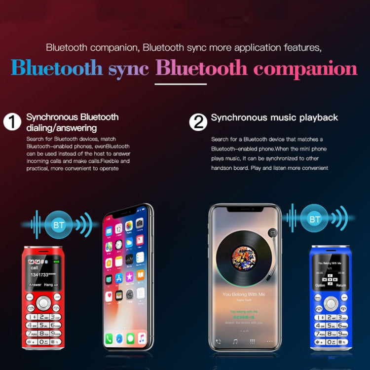 Satrend K8 Mini Mobile Phone, 1.0 inch, Hands Free Bluetooth Dialer Headphone, MP3 Music, Dual SIM, Network: 2G(Black) - free shipping - PMC Jewellery - Order now!