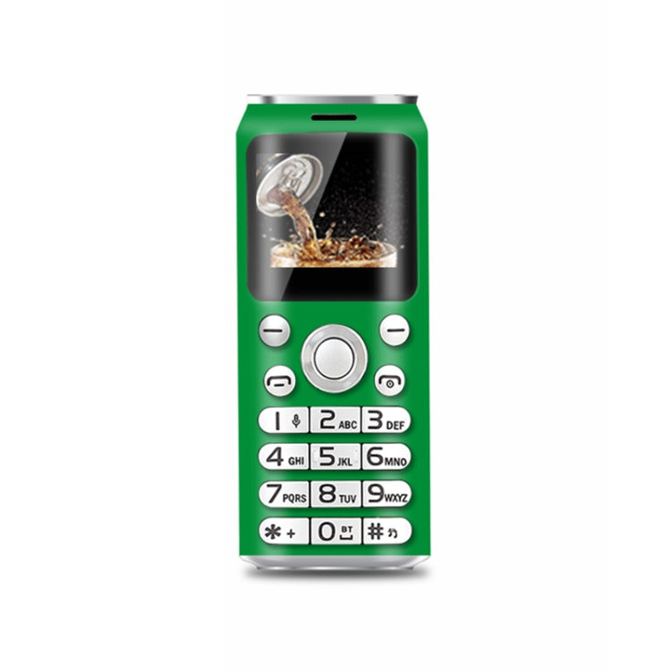 Satrend K8 Mini Mobile Phone, 1.0 inch, Hands Free Bluetooth Dialer Headphone, MP3 Music, Dual SIM, Network: 2G(Green) - free shipping - PMC Jewellery - Order now!