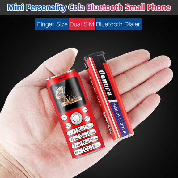 Satrend K8 Mini Mobile Phone, 1.0 inch, Hands Free Bluetooth Dialer Headphone, MP3 Music, Dual SIM, Network: 2G(Blue)