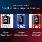 Satrend K8 Mini Mobile Phone, 1.0 inch, Hands Free Bluetooth Dialer Headphone, MP3 Music, Dual SIM, Network: 2G(Blue)