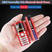 Satrend K8 Mini Mobile Phone, 1.0 inch, Hands Free Bluetooth Dialer Headphone, MP3 Music, Dual SIM, Network: 2G(White)