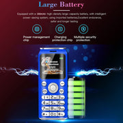 Satrend K8 Mini Mobile Phone, 1.0 inch, Hands Free Bluetooth Dialer Headphone, MP3 Music, Dual SIM, Network: 2G(White)