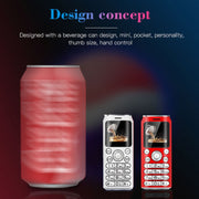 Satrend K8 Mini Mobile Phone, 1.0 inch, Hands Free Bluetooth Dialer Headphone, MP3 Music, Dual SIM, Network: 2G(White)