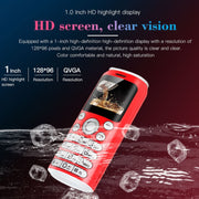 Satrend K8 Mini Mobile Phone, 1.0 inch, Hands Free Bluetooth Dialer Headphone, MP3 Music, Dual SIM, Network: 2G(White)