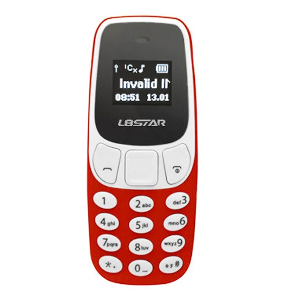 GTStar BM10 Mini Mobile Phone, Hands Free Bluetooth Dialer Headphone, MP3 Music, Dual SIM, Network: 2G(Red)