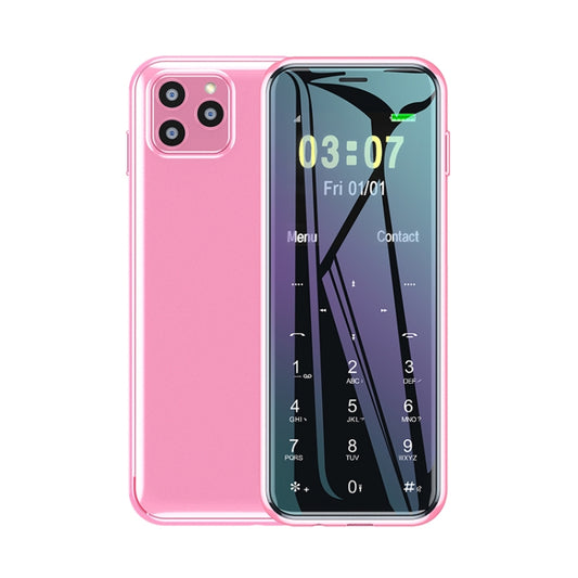 ULCOOL V8 Card Mobile Phone, 1000mAh Battery, 1.44 inch, MTK6261D, Support Bluetooth, FM, Magic Sound, GSM, Dual SIM (Pink) - free shipping - PMC Jewellery - Order now!