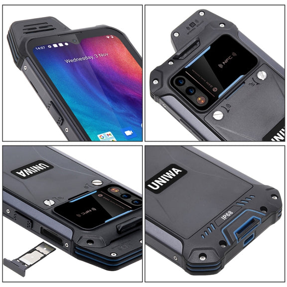 UNIWA W888 Standard Rugged Phone, 4GB+64GB, IP68 Water-resistant Dustproof Shockproof, 5000mAh Battery, 6.3 inch Android 11 MTK6765 Helio P35 Octa Core up to 2.35GHz, Network: 4G, NFC, OTG(Black+Orange)