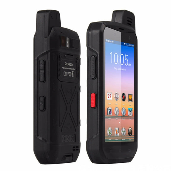 UNIWA B6000 PTT Walkie Talkie Rugged Phone, 4GB+64GB, IP68 Water-resistant Dustproof Shockproof, 5000mAh Battery, 4.7 inch Android 9.0 MTK6762 Octa Core up to 2.0GHz, Network: 4G, NFC, OTG (Black)