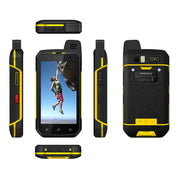 UNIWA B6000 PTT Walkie Talkie Rugged Phone, 4GB+64GB, IP68 Water-resistant Dustproof Shockproof, 5000mAh Battery, 4.7 inch Android 9.0 MTK6762 Octa Core up to 2.0GHz, Network: 4G, NFC, OTG (Yellow)