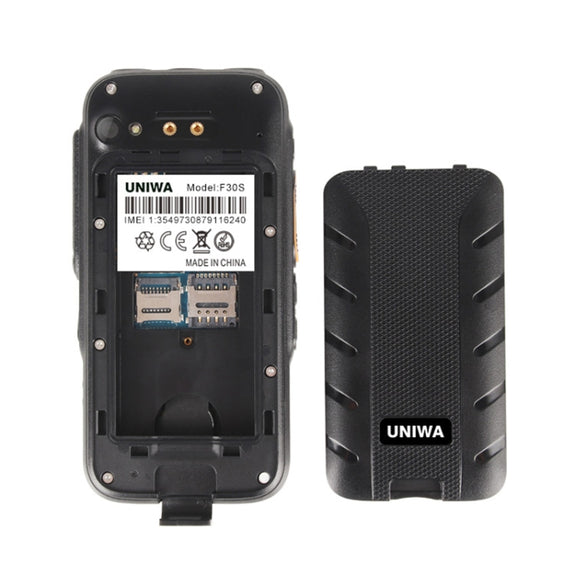 UNIWA F30S Rugged Phone, 1GB+8GB, EU Version, IP68 Water-resistant Dustproof Shockproof, 4000mAh Battery, 2.8 inch Android 8.1 MTK6739 Quad Core up to 1.3GHz, Network: 4G, NFC, SOS