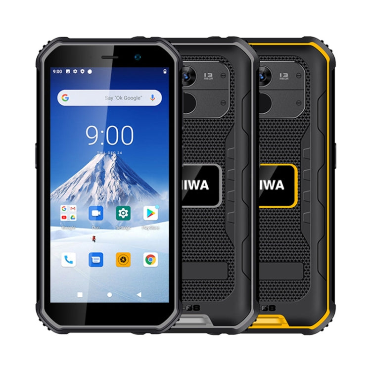 UNIWA F963 Rugged Phone, 3GB+32GB, IP68 Water-resistant Dustproof Shockproof, 5.5 inch Android 10.0 MTK6739 Quad Core up to 1.25GHz, Network: 4G, NFC, OTG (Black Yellow)