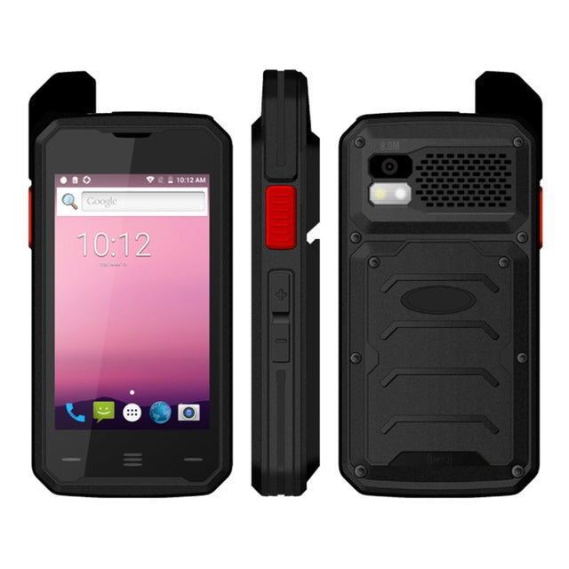 UNIWA T101 Walkie Talkie Rugged Phone, 2GB+16GB, IP67 Water-resistant Dustproof Shockproof, 4600mAh Battery, 4.0 inch Android 7.0 MTK6753 Octa Core up to 1.3GHz, Network: 4G, NFC, POC, SOS(Black)