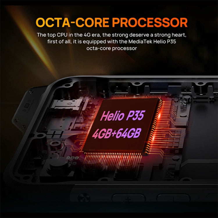 UNIWA W888 Explosion-proof Rugged Phone, 4GB+64GB, IP68 Water-resistant Dustproof Shockproof, 5000mAh Battery, 6.3 inch Android 11 MTK6765 Helio P35 Octa Core up to 2.35GHz, Network: 4G, NFC, OTG(Black+Orange) - UNIWA by UNIWA | Online Shopping South Africa | PMC TechLife