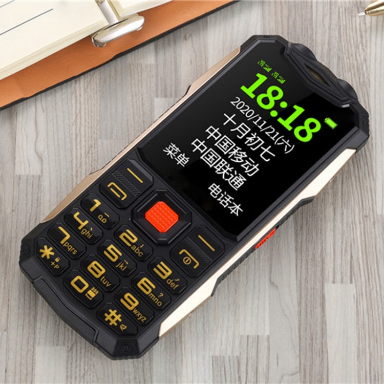 K1 Triple Proofing Elder Phone, Water-resistant Shockproof Dustproof, 4800mAh Battery, 2.4 inch, 21 Keys, Bluetooth, LED Flashlight, FM, SOS, Dual SIM, Network: 2G (Black)