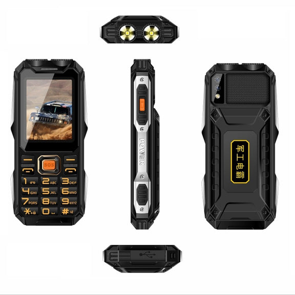 Mafam 4G Triple Proofing Elder Phone, Water-resistant Shockproof Dustproof, 16800mAh Battery, 2.4 inch, 21 Keys, Bluetooth, LED Flashlight, FM, SOS, Dual SIM, Network: 2G (Black)