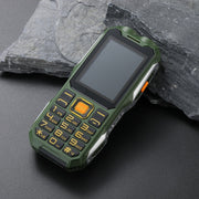 Mafam 4G Triple Proofing Elder Phone, Water-resistant Shockproof Dustproof, 16800mAh Battery, 2.4 inch, 21 Keys, Bluetooth, LED Flashlight, FM, SOS, Dual SIM, Network: 2G (Green)