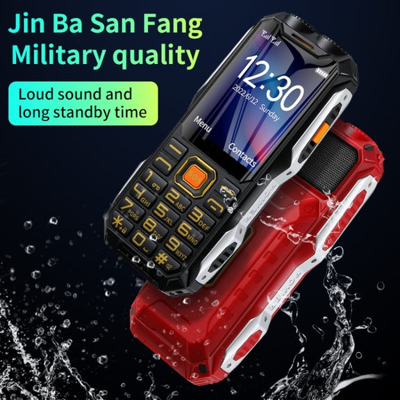 Mafam 4G Triple Proofing Elder Phone, Water-resistant Shockproof Dustproof, 16800mAh Battery, 2.4 inch, 21 Keys, Bluetooth, LED Flashlight, FM, SOS, Dual SIM, Network: 2G (Black)