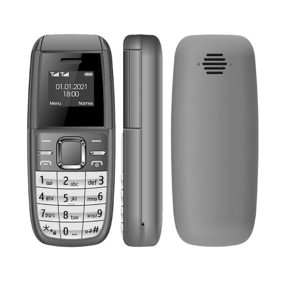 Mini BM200 Mobile Phone, 0.66 inch, MT6261D, 21 Keys, Bluetooth, MP3 Music, Dual SIM, Network: 2G (Grey)