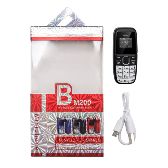 Mini BM200 Mobile Phone, 0.66 inch, MT6261D, 21 Keys, Bluetooth, MP3 Music, Dual SIM, Network: 2G (Red)