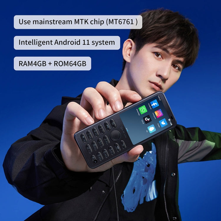 QIN F21 Pro, 3GB+32GB, 2.8 inch, Android 11 MTK6761 Quad-core up to 2.0GHz, 21 Keys, Network: 4G (Black)