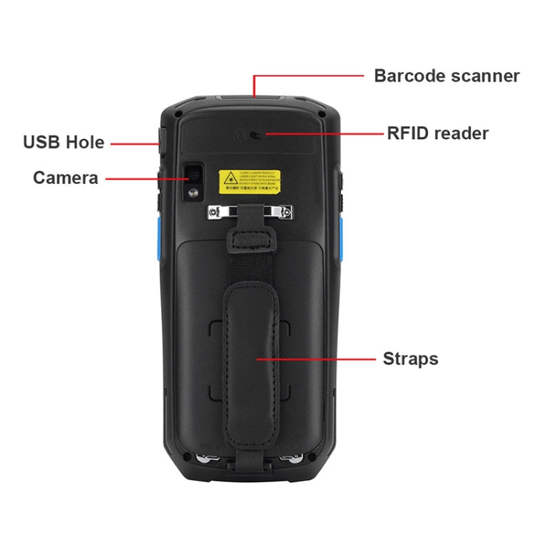 UNIWA S9000 Scanner Terminal Rugged Phone, 2GB+16GB, Water-resistant Dustproof Shockproof, 4800mAh Battery, 5.0 inch Android 9.0 MTK6761 Quad Core up to 2.0GHz, Network: 4G(Black)