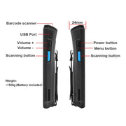 UNIWA S9000 Scanner Terminal Rugged Phone, 2GB+16GB, Water-resistant Dustproof Shockproof, 4800mAh Battery, 5.0 inch Android 9.0 MTK6761 Quad Core up to 2.0GHz, Network: 4G(Black)