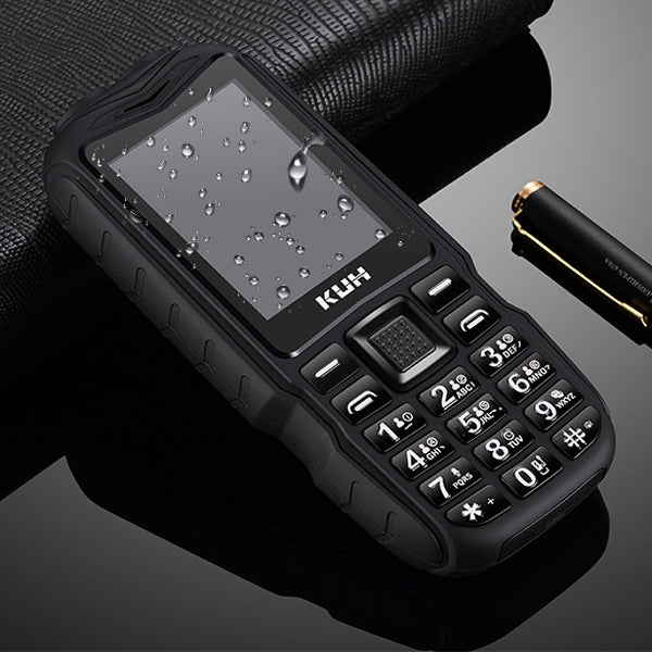 KUH T3 Rugged Phone, Dustproof Shockproof, MTK6261DA, 2400mAh Battery, 2.4 inch, Dual SIM(Black) - free shipping - PMC TechLife - Order now!